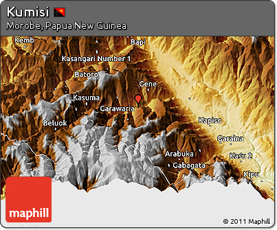 Physical 3D Map of Kumisi