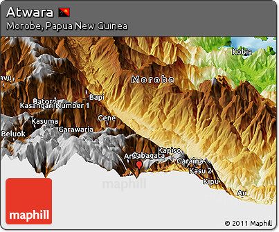 Physical Panoramic Map of Atwara