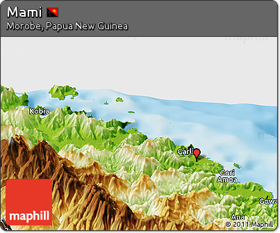 Physical Panoramic Map of Mami