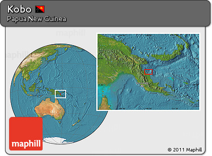 Satellite Location Map of Kobo