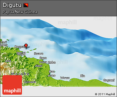 Physical Panoramic Map of Digutu