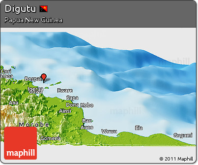 Physical Panoramic Map of Digutu