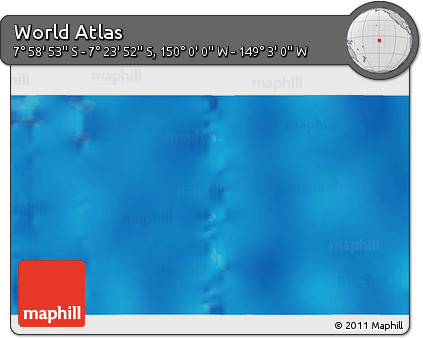 Physical 3D Map of the Area around 7° 41' 23" S, 149° 31' 30" W