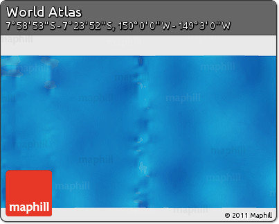 Physical 3D Map of the Area around 7° 41' 23" S, 149° 31' 30" W