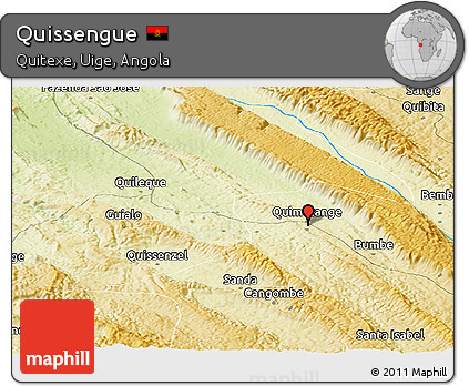 Physical Panoramic Map of Quissengue