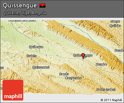 Physical Panoramic Map of Quissengue