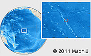 Shaded Relief Location Map of the area around 7° 41' 23" S, 151° 13' 29" W