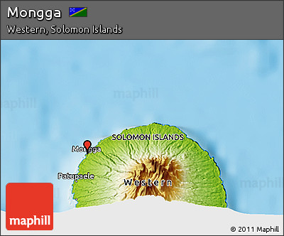 Physical 3D Map of Mongga