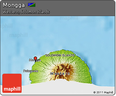 Physical 3D Map of Mongga