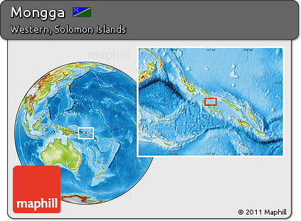 Physical Location Map of Mongga