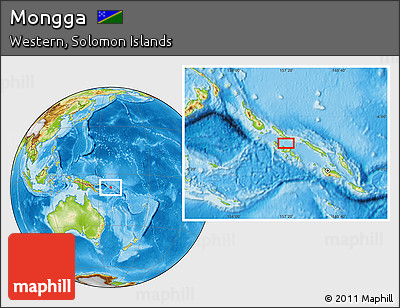Physical Location Map of Mongga