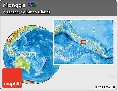 Physical Location Map of Mongga