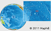 Physical Location Map of the area around 7° 41' 23" S, 157° 10' 30" W