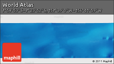 Physical Panoramic Map of the Area around 7° 41' 23" S, 157° 10' 30" W