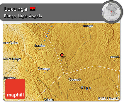Physical 3D Map of Lucunga