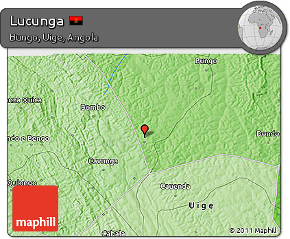 Political 3D Map of Lucunga