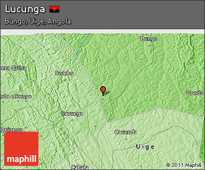 Political 3D Map of Lucunga