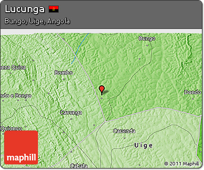 Political 3D Map of Lucunga