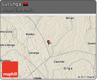 Shaded Relief 3D Map of Lucunga