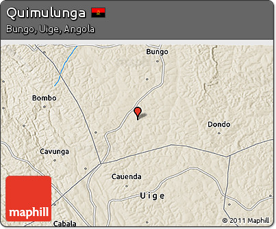 Shaded Relief 3D Map of Quimulunga