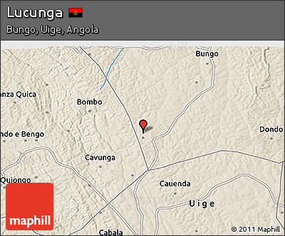 Shaded Relief 3D Map of Lucunga