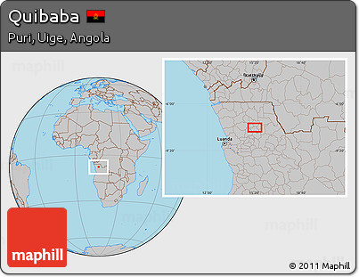 Gray Location Map of Quibaba