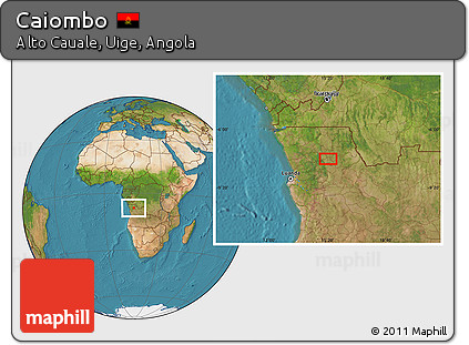 Satellite Location Map of Caiombo