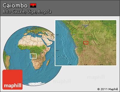 Satellite Location Map of Caiombo