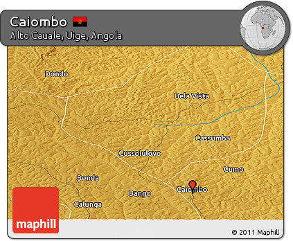 Physical Panoramic Map of Caiombo