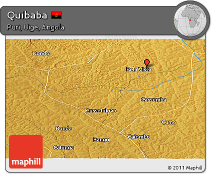 Physical Panoramic Map of Quibaba