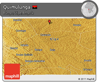 Physical Panoramic Map of Quimulunga
