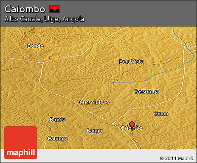 Physical Panoramic Map of Caiombo