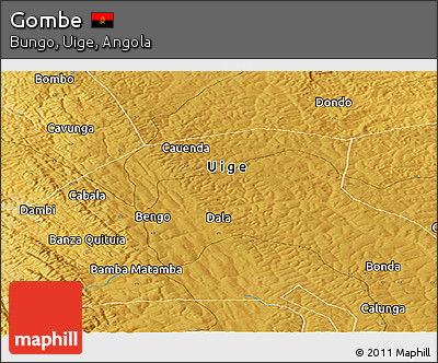 Physical Panoramic Map of Gombe