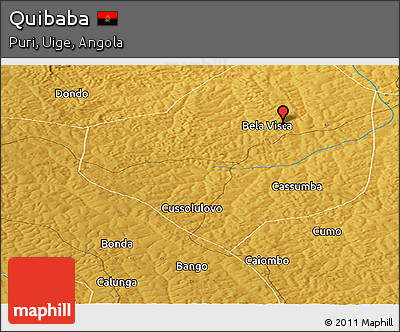 Physical Panoramic Map of Quibaba