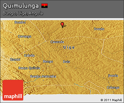 Physical Panoramic Map of Quimulunga