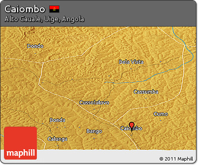 Physical Panoramic Map of Caiombo
