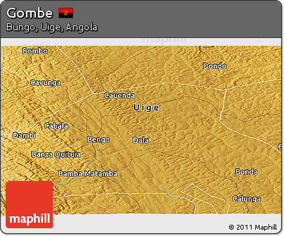 Physical Panoramic Map of Gombe