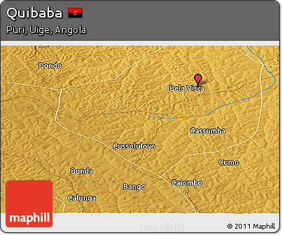 Physical Panoramic Map of Quibaba