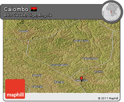 Satellite Panoramic Map of Caiombo