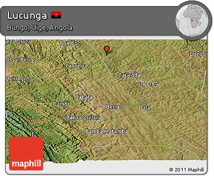 Satellite Panoramic Map of Lucunga