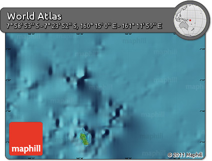 Satellite Map of the Area around 7° 41' 23" S, 160° 43' 29" E