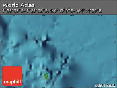 Satellite Map of the Area around 7° 41' 23" S, 160° 43' 29" E