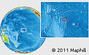Physical Location Map of the area around 7° 41' 23" S, 160° 34' 29" W