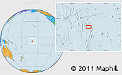 Political Location Map of the area around 7° 41' 23" S, 160° 34' 29" W