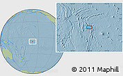 Savanna Style Location Map of the area around 7° 41' 23" S, 160° 34' 29" W, hill shading