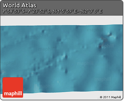 Satellite 3D Map of the Area around 7° 41' 23" S, 161° 34' 29" E