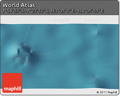 Satellite 3D Map of the Area around 7° 41' 23" S, 164° 7' 30" E