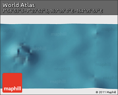Satellite 3D Map of the Area around 7° 41' 23" S, 164° 7' 30" E