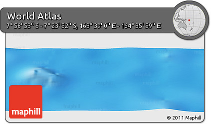 Physical Panoramic Map of the Area around 7° 41' 23" S, 164° 7' 30" E