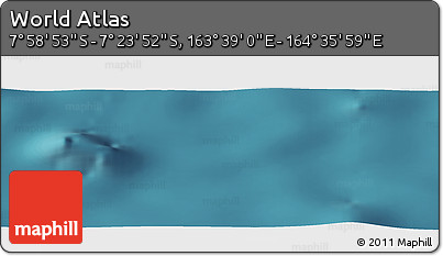 Satellite Panoramic Map of the Area around 7° 41' 23" S, 164° 7' 30" E